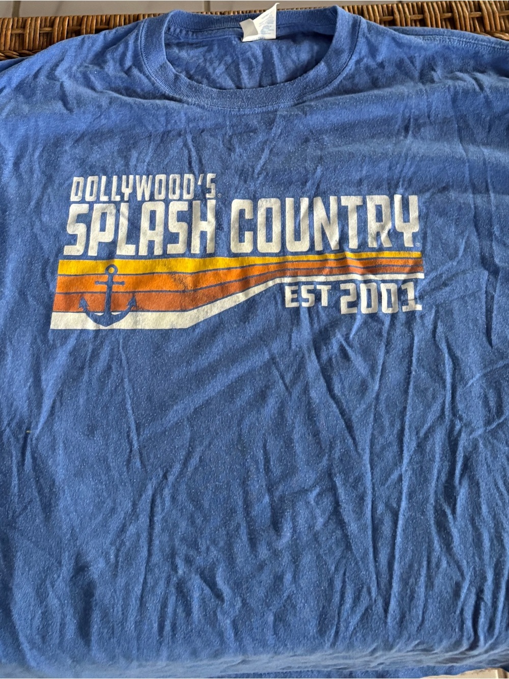 Port and Company Dollywood’s Splash Country Water Park Blue Logo Tag Tee